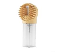 Brosse de bain en silicone pour chiens et chats 2 en 1, conçue pour enlever la saleté et les poils perdus tout en offrant un massage doux, poignée ergonomique pour un meilleur confort de bain (jaune)