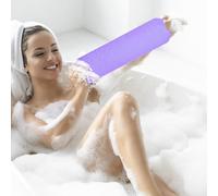 Brosse de bain exfoliante pour le dos, manche long, luffa de douche pour un nettoyage en profondeur, gel douche, accessoires de salle de bain en nylon Gkp496 (A, 20x40cm)