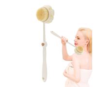 Brosse de bain | Exfoliateur de dos avec manche long - Pointe haute densité double face pour gommage nettoyage en profondeur homme adolescent voyage