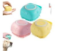 Brosse de bain, gants de massage, peigne en silicone souple et sécurisé, accessoires for animaux de compagnie, équipement de lavage for chiens, shampoing for chiots, brosse de toilettage avec distribu