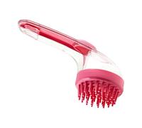 Brosse de bain pour animaux de compagnie - Brosse de bain multifonctionnelle pour chien - Brosse de douche douce avec long manche en silicone - Accessoire de douche réutilisable pour petits animaux