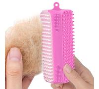 Brosse de bain pour animaux de compagnie,Grattoir en silicone souple à trois faces,Brosse de bain pour chien | Lavage à la maison des poils et des soins de la peau pour chiot chat