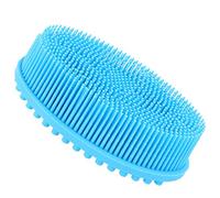 Brosse de bain pour bébé, Silicone Baby Cradle Cap Brush 12x7x4cm / 4.7x2.8x1,6 pouce Fonds de coiffure confortable pour la tactilité du bain (Bleu)