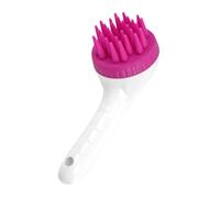 Brosse de bain pour chien - accessoire pour enlèvement sous-poil avec poignée longue, brosse de massage pour toilettage et enlèvement sous-poil pour intérieur