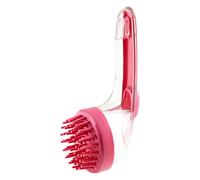 Brosse de bain pour chien | Brosse de massage pour animaux de compagnie avec distributeur de shampooing - Outil de toilettage en poils de silicone réutilisables Accessoires de douche pour petits