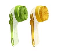 Brosse de bain pour chien - Brosse de shampooing pour chien | Lavage doux avec poignée | Fournitures pour animaux de compagnie pour conditionneur | Douche de toilettage à poils longs et courts