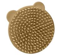Brosse de bain pour chien Éponge Masseuse pour Chat en Silicone Forme | Brosse de bain pour chat avec poignée Shampooing sous la douche chiot et à poil court ou -long Jaune