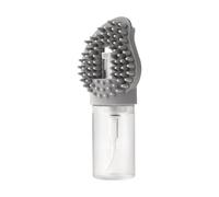 Brosse de bain pour chien et chat - Nettoyant de toilettage gris, dispositif de mousse de bain en silicone, distributeur de savon intégré doux | Outil de toilettage confortable pour un lavage facile