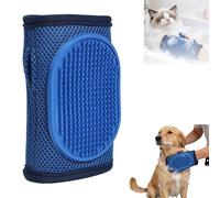 Brosse de bain pour chien et gants de toilettage pour animaux de compagnie, brosse de lavage en silicone souple pour la douche et le démêlage, manchon en maille respirante 3D pour un ajustement sûr