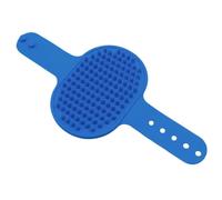 Brosse de bain pour chien, peigne de toilettage en caoutchouc, brosse de toilettage avec anneau réglable, outil de massage, peigne à curry en silicone souple avec style ergonomique, brosse à soothing
