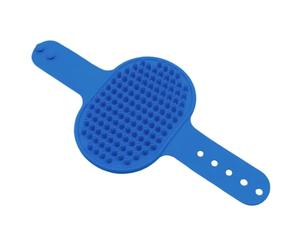 Brosse de bain pour chien, peigne de toilettage en caoutchouc, brosse de toilettage avec anneau réglable, outil de massage, peigne à curry en silicone souple avec style ergonomique, brosse à soothing