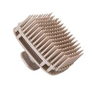 Brosse de bain pratique en voyage avec base creuse pour un séchage rapide combinée avec une fonction de massage du cuir chevelu pour adultes