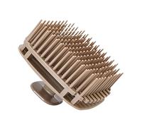 Brosse de bain pratique en voyage avec base creuse pour un séchage rapide combinée avec une fonction de massage du cuir chevelu pour adultes