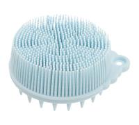 Brosse de Bain Ronde en Silicone Bleue pour Massage du Cuir Chevelu | Prise Facile, Usage, Adaptée au Lavage des Cheveux, Séchage Suspendu, pour Parents et Femmes