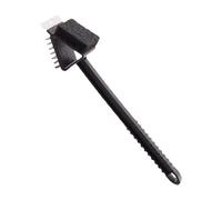Brosse de barbecue | Grattoir à grille | Grattoir à grille robuste, brosse de barbecue à long manche, brosse de nettoyage triangulaire portable, kit de nettoyage efficace en métal, fil sûr pour tout