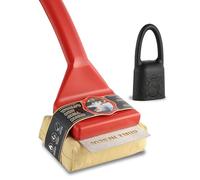 Brosse de barbecue sans poils - Brosse de barbecue sûre pour grilles à gaz, charbon, fonte et acier inoxydable - Brosse de nettoyage durable et résistante à la chaleur avec tête remplaçable et crochet