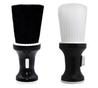 Brosse de barbier pour le cou avec fonction de remplissage en poudre, mini brosse de nettoyage pour enlever les déchiquetages et l'application de talc, outil de coiffure pour barbier et usage