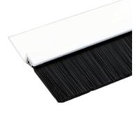 Brosse de bas de porte en alliage, Brosse en PVC for balayage du bas de porte, avec dos adhésif, plusieurs tailles, 1/2 pièces(2 Pcs,L 50cm x Brush Height 60mm)