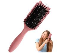 Brosse de brossage en plastique définissant les cheveux en plastique avec poignée pour les boucles, vagues et bobines définies sans effort, réduit les frisottis 2, 7x9, 6x1, 7 pouce