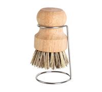 Brosse de broussailles - Outil de Nettoyage Compact pour coulis, nettoyant multiprophétique avec Fonction Ergonomique, durabilité Manche en Bois pour Laver, évier, Grill et Plancher, 3,15x2,17 Pouces