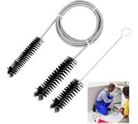 Brosse de Canalisation WUBAYI 200 cm Nettoyeur Flexible en Spirale pour Tuyaux - Buse d'Évacuation pour Conduits Étroits (Noir)