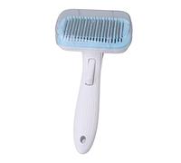 Brosse de Chat Auto-Nettoyante Slicker pour Désamation et Toouting des Chiens, Outil de Massage pour Lapins et Animaux, Brosse à Cheveux Anti-Brousse avec Fil d'Acier Bleu