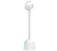 Brosse de chat avec une longue poignée - peigne de toilettage en silicone pour animaux de compagnie, pinceau de massage à épilation | Outil de chatte de chatte avec base détachable, dissolvant portabl