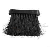Brosse de cheminée avec poignée ronde - Brosse à tête ronde pour le nettoyage autour du feu - Poils de noix de coco
