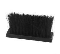 Brosse de cheminée carrée avec poils en noix de coco et poignée en plastique pour nettoyage des cendres de poêle de foyer, outil d'entretien noir et accessoire de ramonage