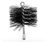 Brosse de cheminée conçue avec raccord fileté M12 pour une utilisation fiable dans la décontamination de tuyaux métalliques et de conduits (150 mm)