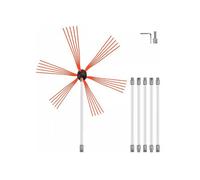 Brosse de Cheminée de 6 Mètres Kit de Ramonage En nylon pour Poêle à Pellet pour Nettoyer Cheminées en Métal ou en Brique