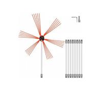 Brosse de Cheminée de 9 Mètres Kit de Ramonage En nylon pour Poêle à Pellet pour Nettoyer Cheminées en Métal ou en Brique