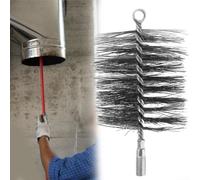 Brosse de cheminée en fil d'acier robuste pour un nettoyage facile des conduits d'échappement et des poêles, utilisation durable (120 mm)