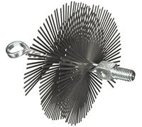 Brosse de cheminée ronde en acier plat pour le nettoyage des conduits de cheminée. Raccord mâle 12 Ma.