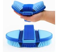 Brosse de Cheval, Hillylolly Brosse Douce Cheval, Poil, Massage, Pansage, Chevaux Mue, Racines, Accessoires de Nettoyage Chevaux (Bleu)