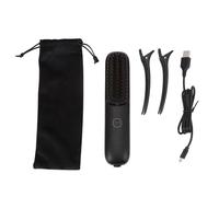 Brosse de cheveux sans fil Brosse USB rechargeable 3 niveaux de température Ions négatifs Porable Cerrac Hair Saiderener Peigne pour endommager les cheveux bouclés épais normaux