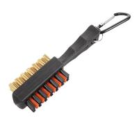 Brosse de Club de Golf Double Face pour Nettoyage, Courte, Crochet | Plastique Nylon Métal, Surface Lisse et Plate, Entretien Précis, pour Club et Accessoire de Golf