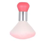 Brosse de Coiffure, Pinceau à Clous Brosse à Manchettes, Manchette Cou de Coiffure, Cheveux en Fibre, Abdos, Vert foncé, Rose avec une Taille Compacte 15 * 8 * 5 Cm et la Poussière l'ongle Fonction