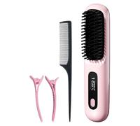 Brosse de coiffure sans fil Brosse anti-calcul litreux peigne 3 réglages de brosse à litre portable Gift pour les femmes