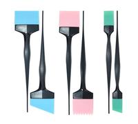 Brosse de coloration flexible en silicone avec long manche ergonomique pour une couverture uniforme et douce pour la peau, brosse de teinture en silicone avec manche extra long pour cuir chevelu doux
