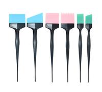 Brosse de coloration pour cheveux avec tête en silicone avec manche étendu pour une application douce - Outil professionnel de coloration des cheveux à domicile