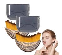 Brosse de contour lymphatique pour sculpter et soulager les poches - Poils ultra doux, design ergonomique, outil de massage facial pour une peau éclatante (2 pièces)