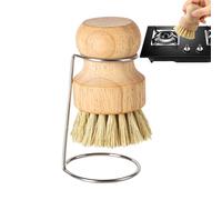 Brosse de cuisine - Épurateur de poils de 8 x 5,5 cm, brosse à poignée en bois, nettoyant pour vase durable, épurateur ergonomique | pour douche de salle de bain la