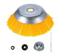 Brosse de débroussailleuse en Nylon - Brosse à Joints - Tête de désherbage - Brosse Ronde rotative Professionnelle pour Jardin de pelouse