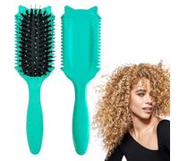 Brosse de définition bouclée, brosse à cheveux bouclés, brosse à cheveux bouclés pour cheveux bouclés, façonner et définir les cheveux bouclés des femmes (vert)