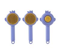 Brosse de démêlage pour animaux de compagnie avec fonction d'auto-nettoyage - Peigne coloré pour chien et chat - Épilateur efficace pour divers peignes ergonomiques