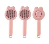 Brosse de démêlage pour animaux de compagnie avec fonction d'auto-nettoyage - Peigne coloré pour chien et chat - Épilateur efficace pour divers animaux de compagnie