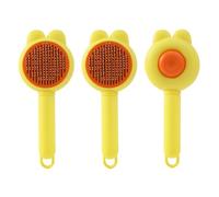 Brosse de démêlage pour animaux de compagnie avec fonction d'auto-nettoyage - Peigne coloré pour chien et chat - Épilateur efficace pour divers poils d'animaux de compagnie