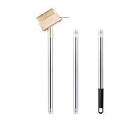 Brosse de désherbage avec manche réglable de 1,2 m, extracteur de mousse, outil de désherbage pour terrasse, jardin, trottoir