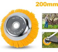Brosse de désherbage Jiubiaz Débroussailleuse 8 pouces Brosse en nylon 25,4x200mm Brosse à herbes sauvages